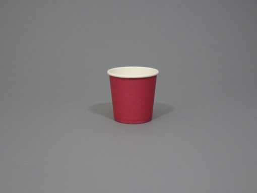 4oz vienasieniai raudoni puodeliai